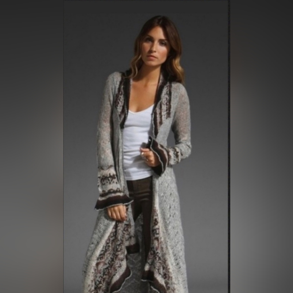 RARE Free people long cardigan sweater